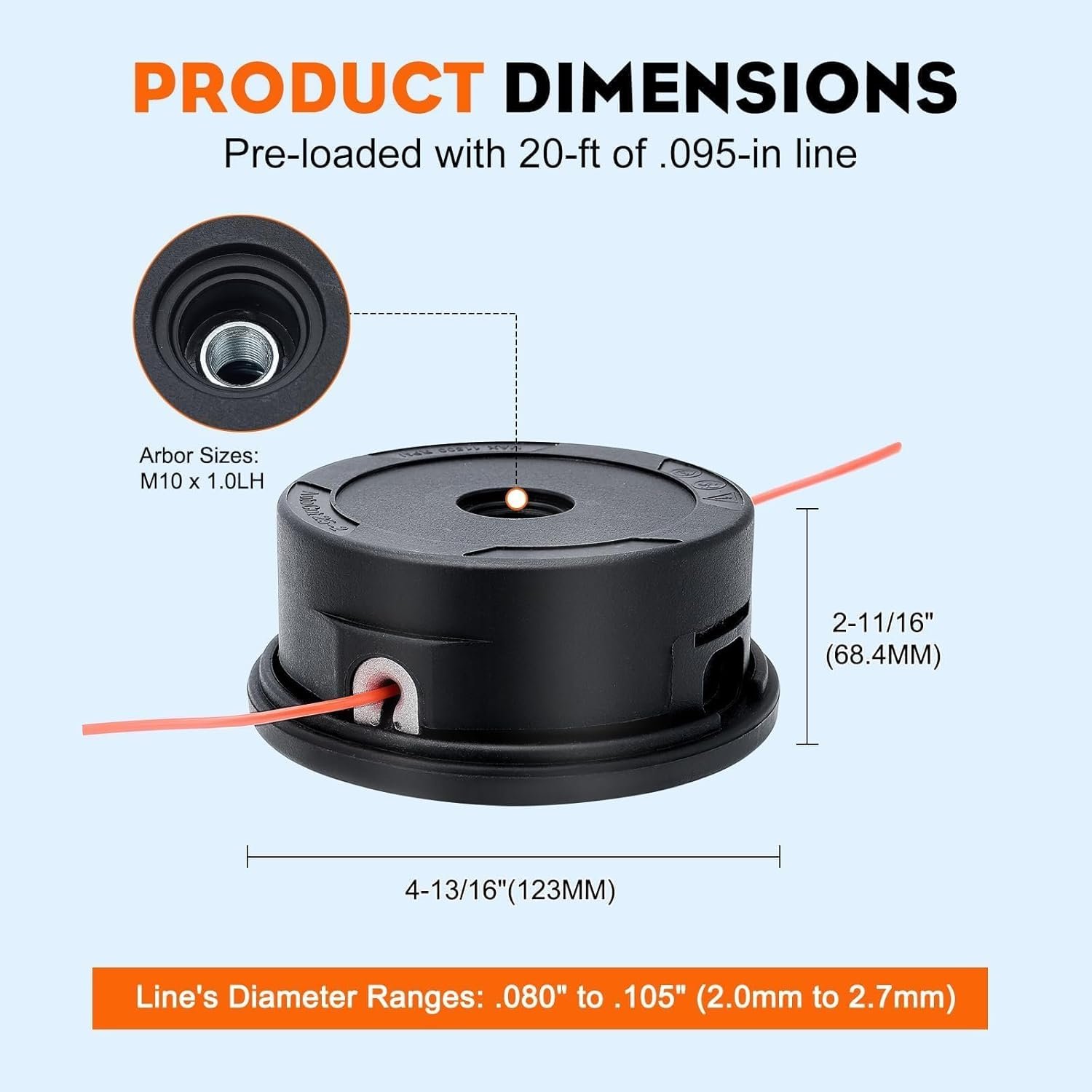 AutoCut 25-2 Trimmer Head for Stihl FS 90R FS55 FS 55R FS56 FS56RC FS70 FS70R FS80 FS80R FS90 FS100RX FS110 FS110RX FS130 FS130R FS240 FS250 String Trimmer Replace 4002 710 2191 - Image 2