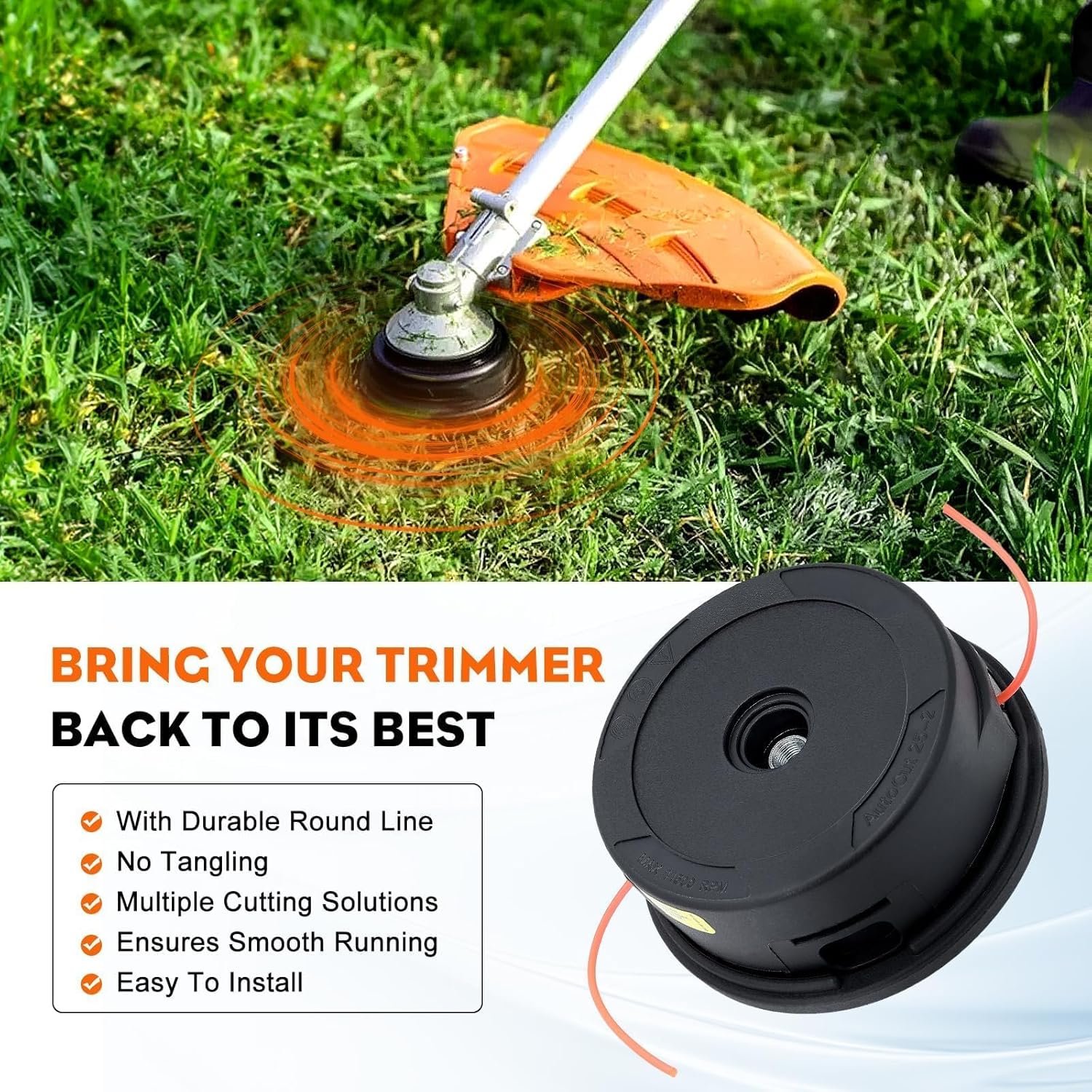 AutoCut 25-2 Trimmer Head for Stihl FS 90R FS55 FS 55R FS56 FS56RC FS70 FS70R FS80 FS80R FS90 FS100RX FS110 FS110RX FS130 FS130R FS240 FS250 String Trimmer Replace 4002 710 2191 - Image 4