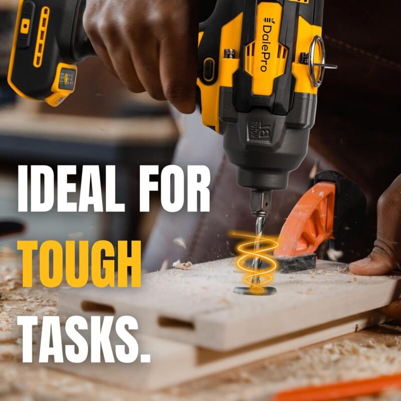 Cordless Impact Wrench 1/2 inch for DeWalt 730Ft-lbs 1000N.m - Includes 20v Battery, Charger and 1/2-5 Socket + Extension - Image 3